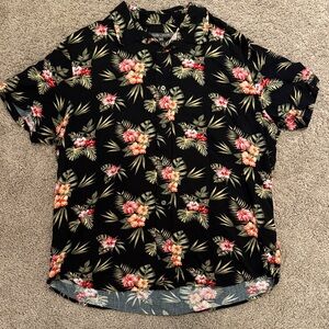 Slate & Stone Black Floral Men's Shirt